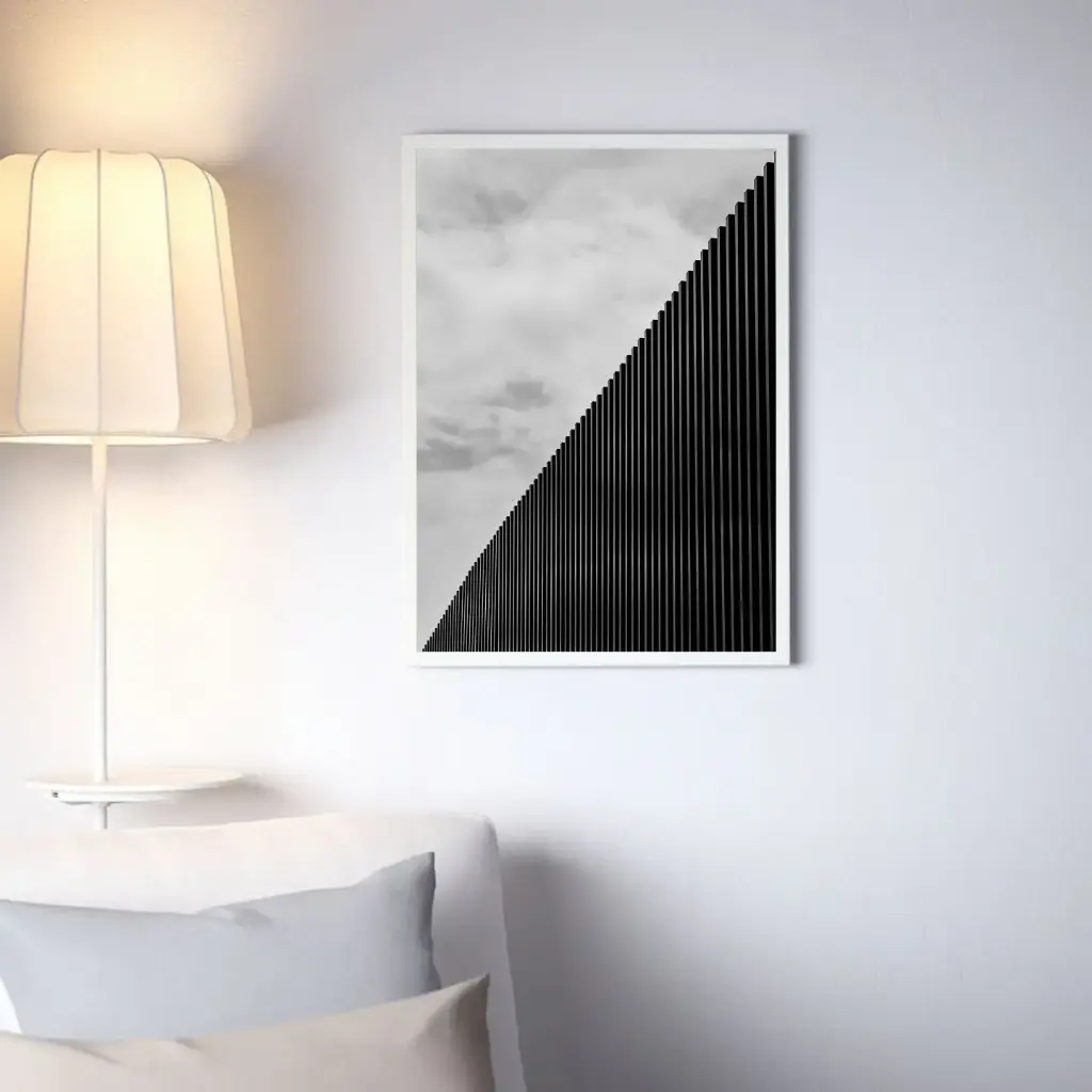 Minimalistische Architectuur Z&W - 50/70cm