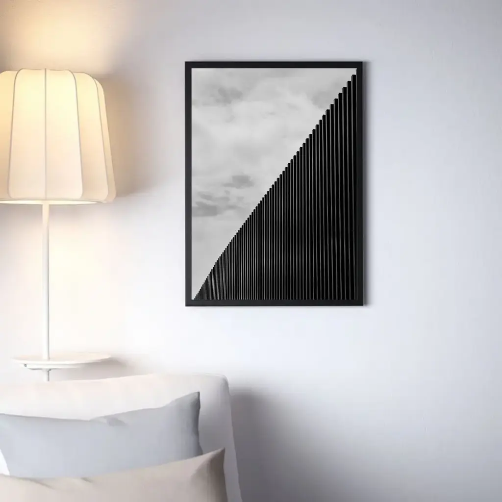 Minimalistische Architectuur Z&W - 50/70cm